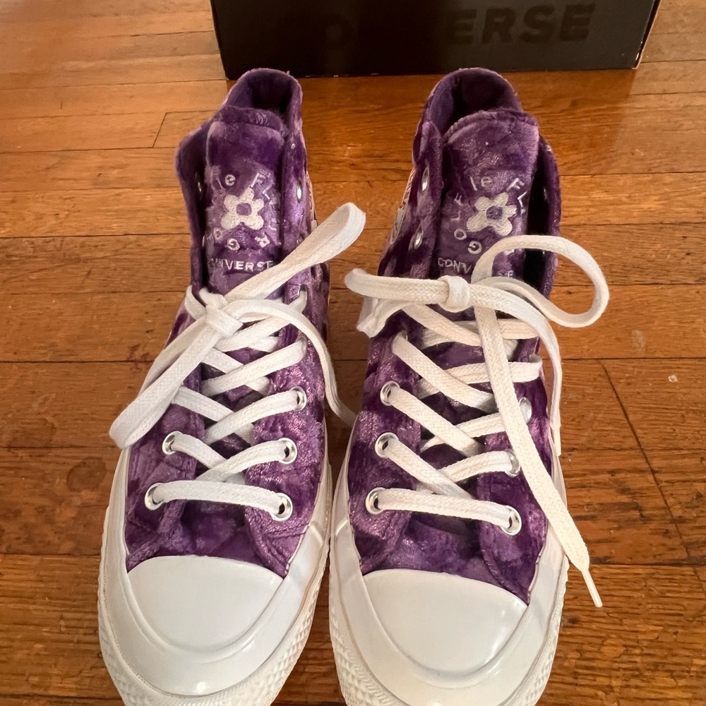 * NWB* Converse x Golf Le Fleur Purple Velvet High Tops | Sz 7 - Picture 4 of 9